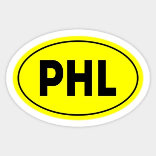 PHL Airport Code Philadelphia International Airport USA Sticker